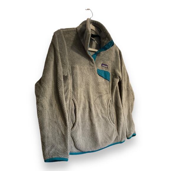 Patagonia Grey Teal Fleece Jacket Womens Sz XS Re-Tool Snap-T Pulloverver Hiking - Picture 16 of 16